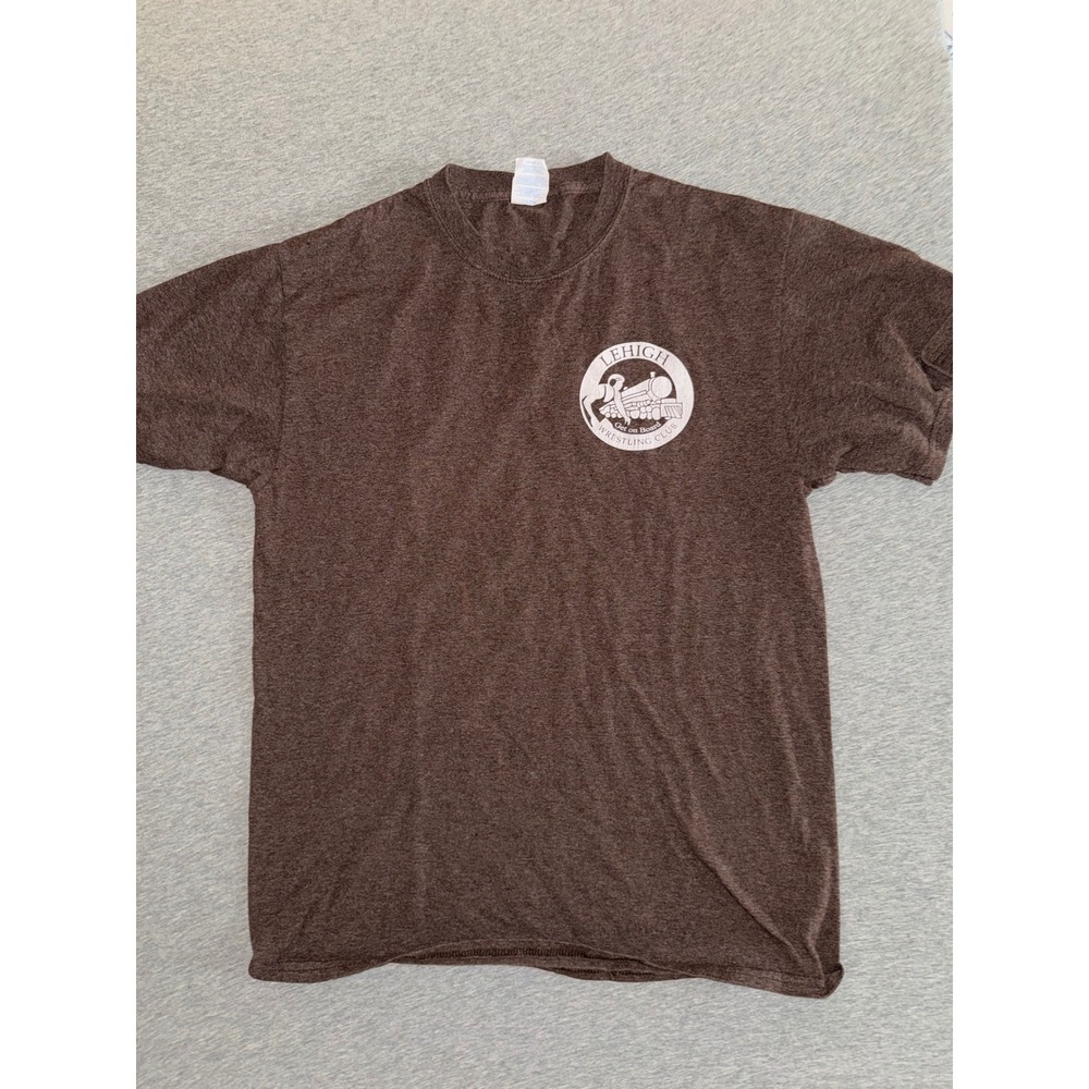 Lehigh University Wrestling Club T-Shirt Mens Medium Brown Heather Vintage